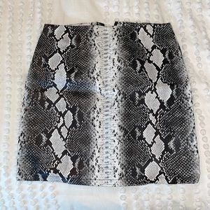 Snake skin mini skirt